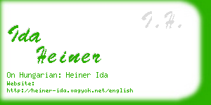 ida heiner business card